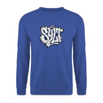 Sylt Graffiti Oldschool Hip Hop - Unisex Pullover - Royalblau - Vorne - Alina (178cm) & Michal (187cm)