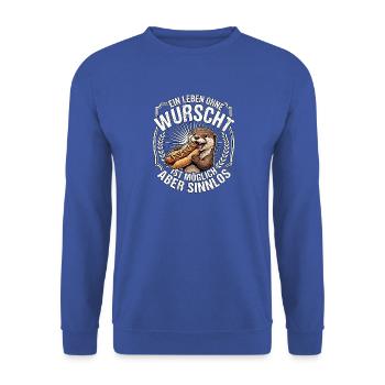 Hot Dog Otter Wurst - Unisex Pullover - Royalblau - Vorne - Alina (178cm) & Michal (187cm)