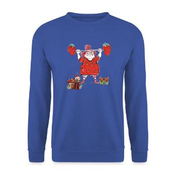 Frau Rot - Unisex Pullover - Royalblau - Vorne - Alina (178cm) & Michal (187cm)