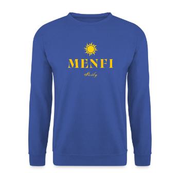 Menfi-Sizilien-Sonne - Unisex Pullover - Royalblau - Vorne - Alina (178cm) & Michal (187cm)