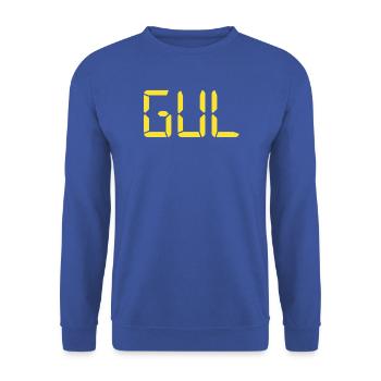Gelb – LCD - Unisex Pullover - Royalblau - Vorne - Alina (178cm) & Michal (187cm)