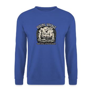 Viking Boat Middle Ages - Unisex Sweatshirt - royal blue - Front - Alina (178cm) & Michal (187cm)