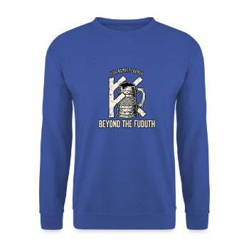 Germanen Runen Bier - Unisex Pullover - Royalblau - Vorne - Alina (178cm) & Michal (187cm)