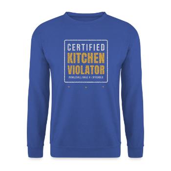 Certified Kitchen Violator Pickleball - Unisex Pullover - Royalblau - Vorne - Alina (178cm) & Michal (187cm)