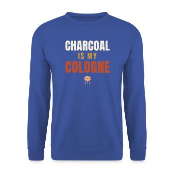 Charcoal Is My Cologne BBQ - Unisex Pullover - Royalblau - Vorne - Alina (178cm) & Michal (187cm)