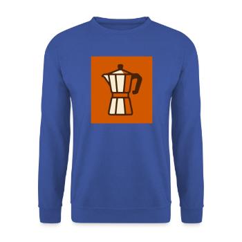 Espressokocher Kaffee Logo - Unisex Pullover - Royalblau - Vorne - Alina (178cm) & Michal (187cm)