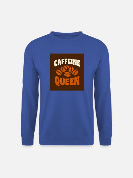 Caffeine Queen Kaffee Grafik - Unisex Pullover - Royalblau