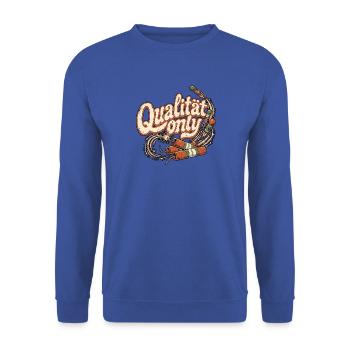 Feux d’artifice de qualité Rétro Vintage Pyro - Sweat-shirt Unisexe - bleu royal - Devant - Alina (178cm) & Michal (187cm)