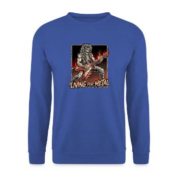 Living For Heavy Metal - Unisex Sweatshirt - royal blue - Front - Alina (178cm) & Michal (187cm)