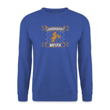 Biker Bryan - Unisex Pullover - Royalblau - Vorne - Alina (178cm) & Michal (187cm)