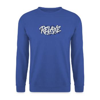 Détendez-vous Graffiti - Sweat-shirt Unisexe - bleu royal - Devant - Alina (178cm) & Michal (187cm)