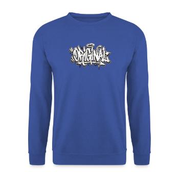 Original Graffiti - Sweat-shirt Unisexe - bleu royal - Devant - Alina (178cm) & Michal (187cm)