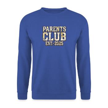 Club des parents 2025 - Sweat-shirt Unisexe - bleu royal - Devant - Alina (178cm) & Michal (187cm)