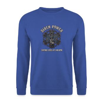 Paramedic Heavy Metal Siren - Unisex Sweatshirt - royal blue - Front - Alina (178cm) & Michal (187cm)