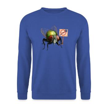 The Fly Protestor - Unisex Sweatshirt - royal blue - Front - Alina (178cm) & Michal (187cm)