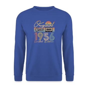 70. Geburtstag, 70 Jahre - Unisex Pullover - Royalblau - Vorne - Alina (178cm) & Michal (187cm)