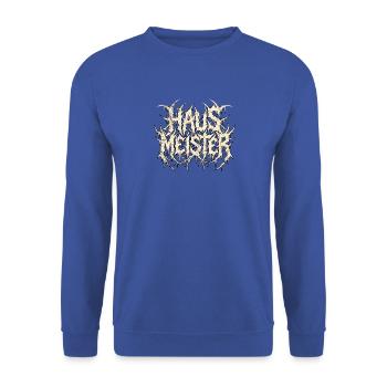 Heavy Metal Hausmeister - Unisex Pullover - Royalblau - Vorne - Alina (178cm) & Michal (187cm)