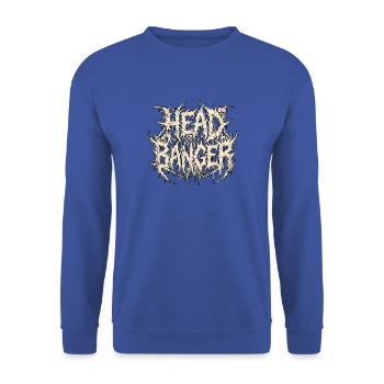 Headbanger Heavy Metal - Unisex Pullover - Royalblau - Vorne - Alina (178cm) & Michal (187cm)