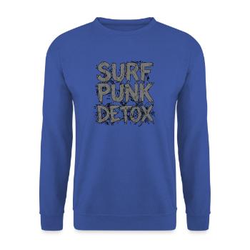 Surf Punk Detox - Unisex Pullover - Royalblau - Vorne - Alina (178cm) & Michal (187cm)
