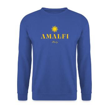 Amalfi-Italien-Sonnenwappen - Unisex Pullover - Royalblau - Vorne - Alina (178cm) & Michal (187cm)