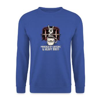 Heavy Metal Altenpfleger - Unisex Pullover - Royalblau - Vorne - Alina (178cm) & Michal (187cm)