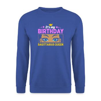 Sternzeichen Schütze - Unisex Pullover - Royalblau - Vorne - Alina (178cm) & Michal (187cm)