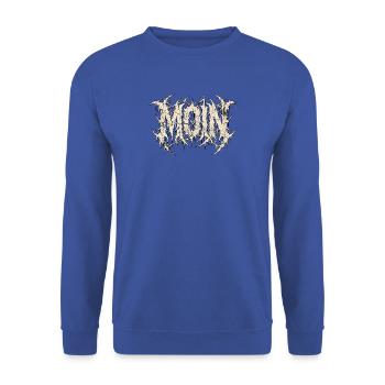 Heavy Metal Moin - Unisex Pullover - Royalblau - Vorne - Alina (178cm) & Michal (187cm)