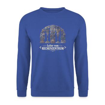 Gärtner Rechenzentrum Gartenarbeit Schrebergarten - Unisex Pullover - Royalblau - Vorne - Alina (178cm) & Michal (187cm)