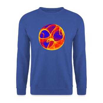 Lebensbaum Dreifaltigkeit - Unisex Pullover - Royalblau - Vorne - Alina (178cm) & Michal (187cm)