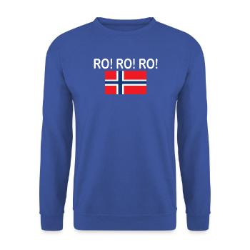 Norwegen Spruch Rudern - Unisex Pullover - Royalblau - Vorne - Alina (178cm) & Michal (187cm)