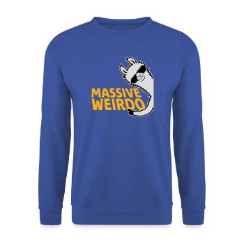 Massive weirdo Komischer Weirdo Lustig Spruch Lama - Unisex Pullover - Royalblau - Vorne - Alina (178cm) & Michal (187cm)