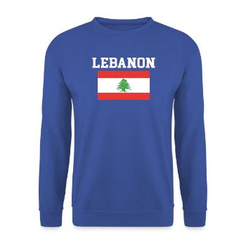 Libanon - Unisex Pullover - Royalblau - Vorne - Alina (178cm) & Michal (187cm)