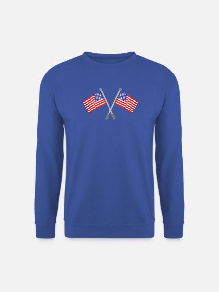 Flagge der Vereinigten Staaten - Unisex Pullover - Royalblau