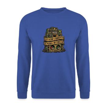 Dub Reggae Soundsystem Lover - Unisex Pullover - Royalblau - Vorne - Alina (178cm) & Michal (187cm)