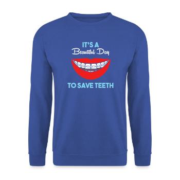 Zahnhygieniker Dental Zahnarzt - Unisex Pullover - Royalblau - Vorne - Alina (178cm) & Michal (187cm)