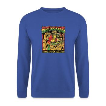 Christmas Soundsystem Dub Reggae - Unisex Pullover - Royalblau - Vorne - Alina (178cm) & Michal (187cm)