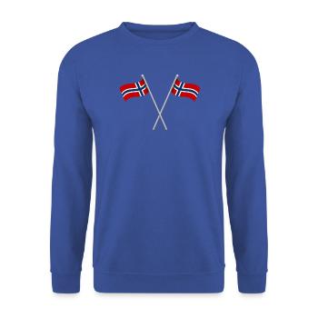 Norwegische Flagge - Unisex Pullover - Royalblau - Vorne - Alina (178cm) & Michal (187cm)