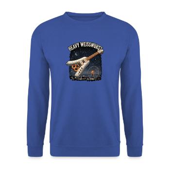 Heavy Metal Weisswurst - Unisex Pullover - Royalblau - Vorne - Alina (178cm) & Michal (187cm)