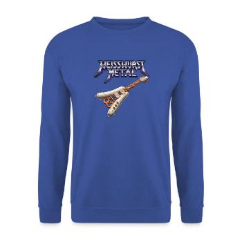 Heavy Weisswurst Metal - Unisex Pullover - Royalblau - Vorne - Alina (178cm) & Michal (187cm)