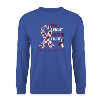 Kehlkopfkrebs - Unisex Pullover - Royalblau - Vorne - Alina (178cm) & Michal (187cm)