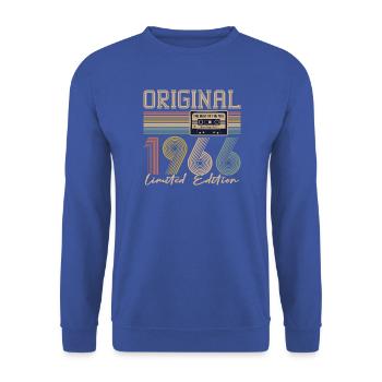 60. Geburtstag, 60 Jahre - Unisex Pullover - Royalblau - Vorne - Alina (178cm) & Michal (187cm)