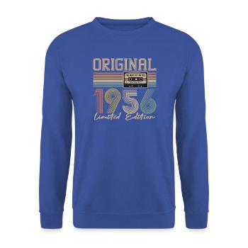 70. Geburtstag, 70 Jahre - Unisex Pullover - Royalblau - Vorne - Alina (178cm) & Michal (187cm)