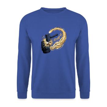 Bier Bierzelt Bayern Biergarten - Unisex Pullover - Royalblau - Vorne - Alina (178cm) & Michal (187cm)