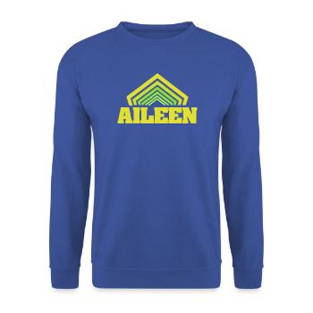 Frauenname Aileen - Unisex Pullover - Royalblau - Vorne - Alina (178cm) & Michal (187cm)