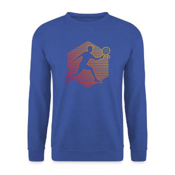 Padel Regeln Fans und Padel Tasche passen zusammen - Unisex Pullover - Royalblau - Vorne - Alina (178cm) & Michal (187cm)