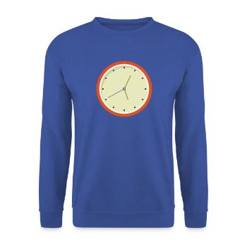 Uhr - Unisex Pullover - Royalblau - Vorne - Alina (178cm) & Michal (187cm)
