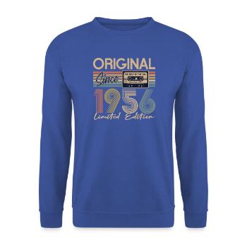 70. Geburtstag, 70 Jahre - Unisex Pullover - Royalblau - Vorne - Alina (178cm) & Michal (187cm)