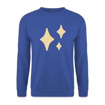 Golden Sparkle Trio - Unisex Pullover - Royalblau - Vorne - Alina (178cm) & Michal (187cm)