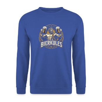 Bierkules - Black Edition  - Unisex Pullover - Royalblau - Vorne - Alina (178cm) & Michal (187cm)