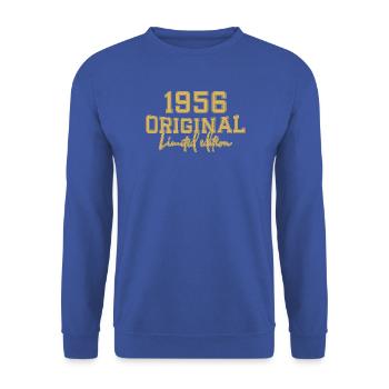 70. Geburtstag, 70 Jahre - Unisex Pullover - Royalblau - Vorne - Alina (178cm) & Michal (187cm)